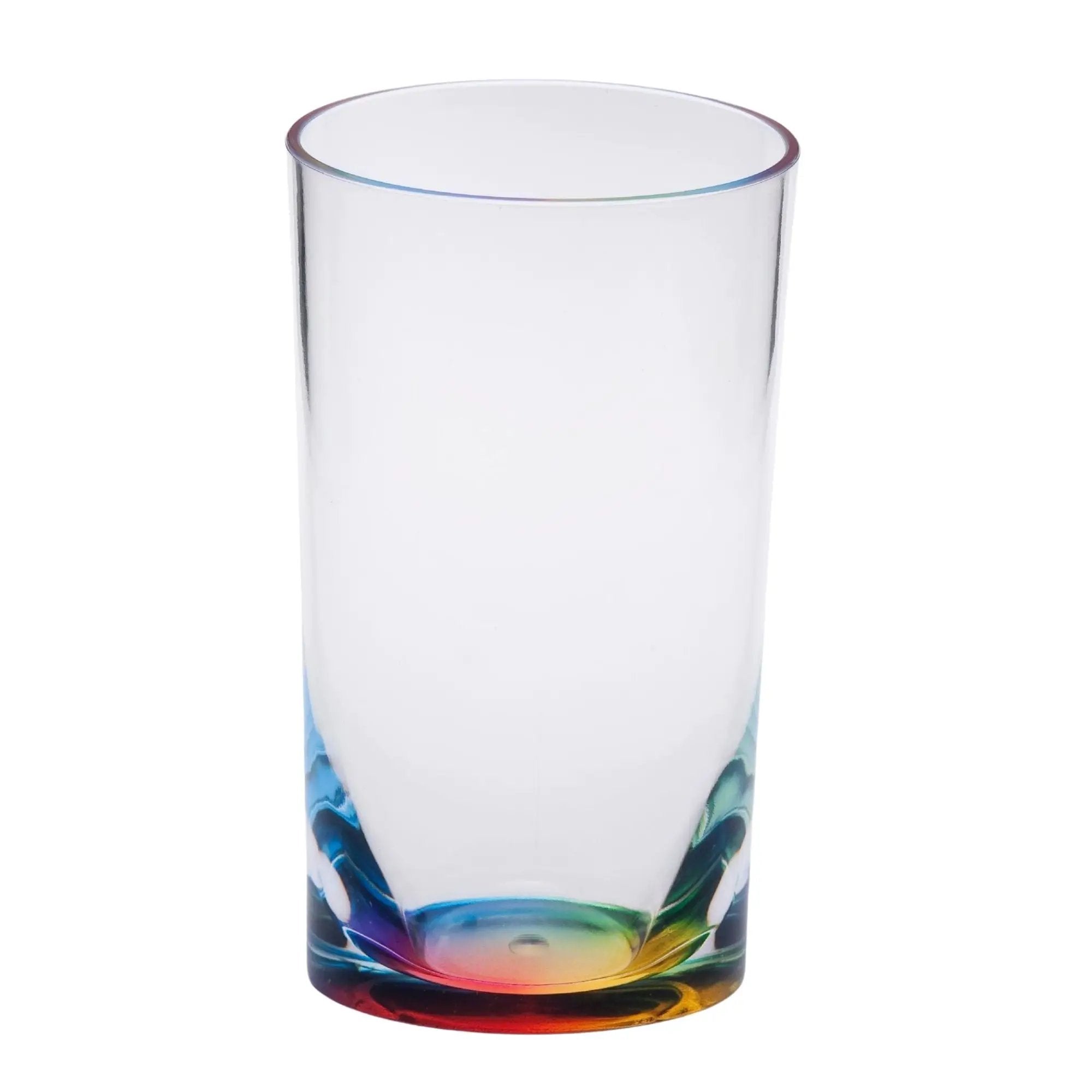 Leading Ware Oval Halo Acrylic Glasses Drinking, 15Oz (Set of 4) Hi Ball, Bpa Free - Clear by HouseOfZazla