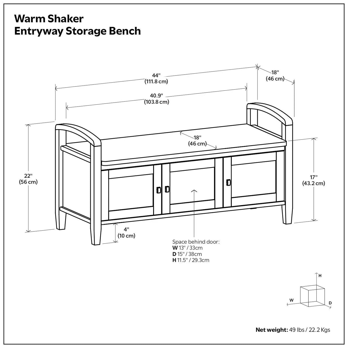 Warm Shaker - Handcrafted Entryway Storage Bench by HouseOfZazla