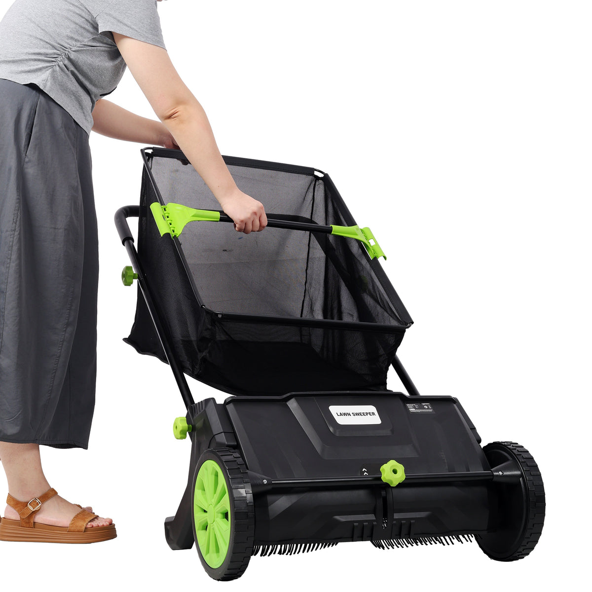 Hand Push Lawn Sweeper - 21 Inch Leaf & Grass Collector, photo 9 of 9