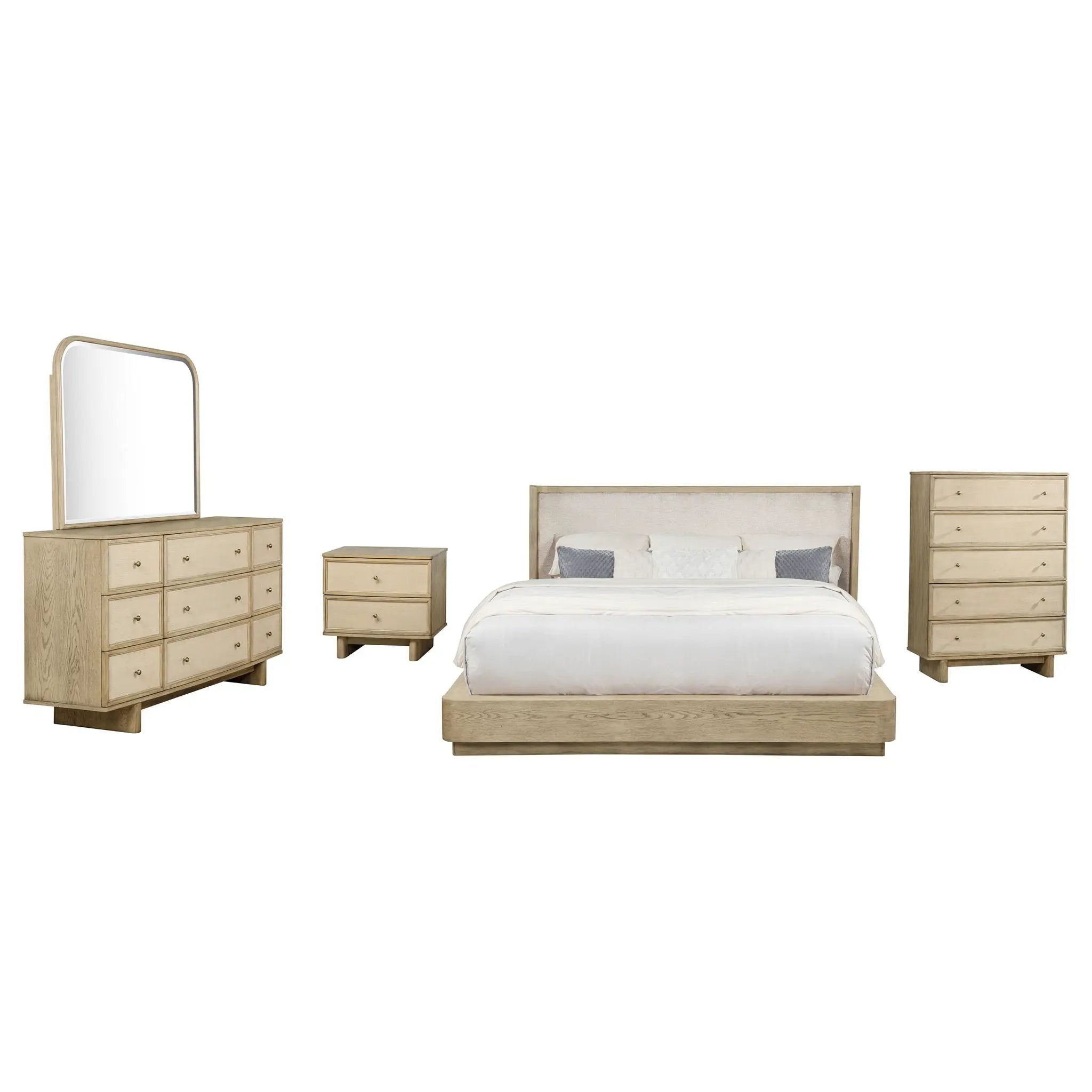 Kailani 5-piece Queen Bedroom Set Beige Oak by Unique Piece Furniture