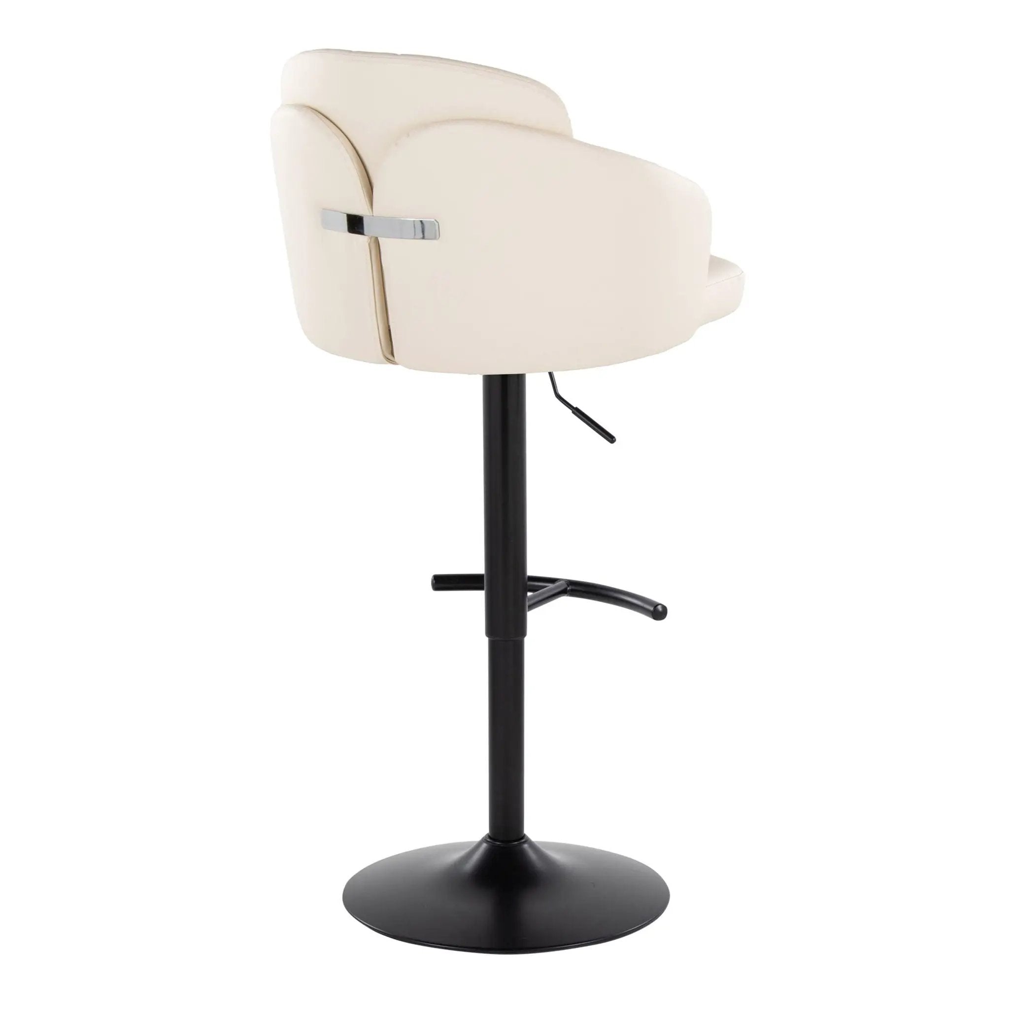 Dahlia - Contemporary Adjustable Barstool With Swivel With Rounded T Footrest (Set of 2) by Unique Piece Furniture