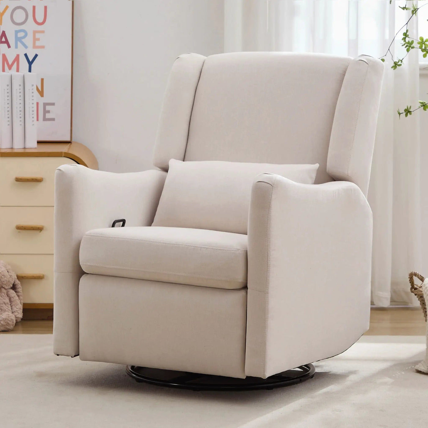 Wide Wingback Swivel Glider Rocker Recliner Chair by HouseOfZazla