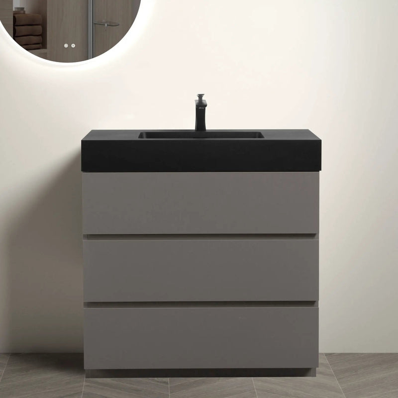 Alice - Bathroom Vanity With Sink, Large Storage Freestanding Bathroom Vanity For Modern Bathroom, One-Piece Sink Basin Without Drain And Faucet by Unique Piece Furniture