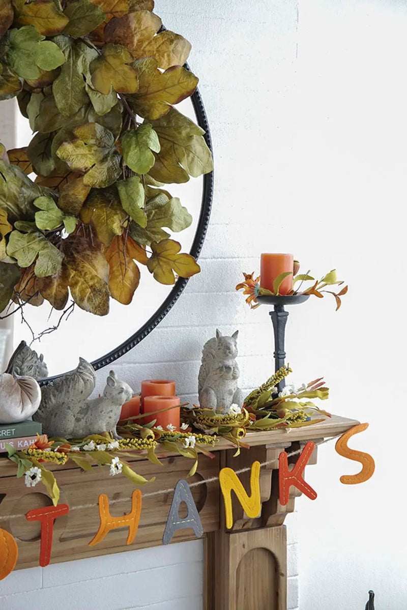 Resin Standing & Lying Down Squirrel Rustic, For Harvest Festival Fall Festival & Thanksgiving Table Decorations (Set of 2) - Antique Cream by HouseOfZazla