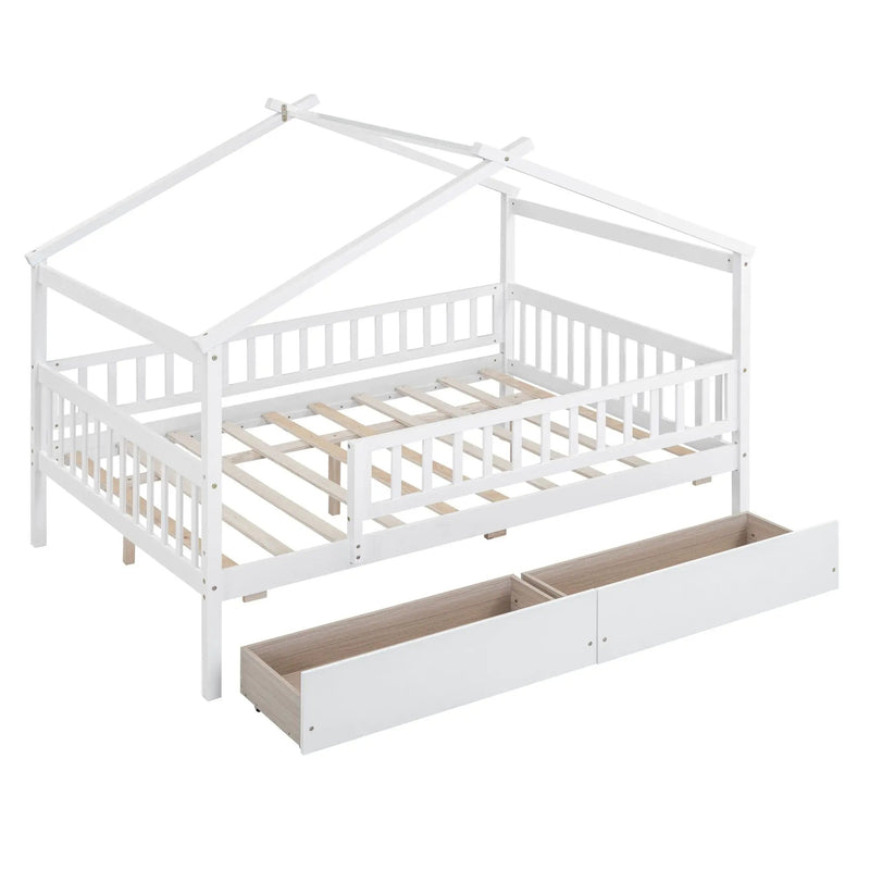 House Bed With 2 Drawers by Unique Piece Furniture