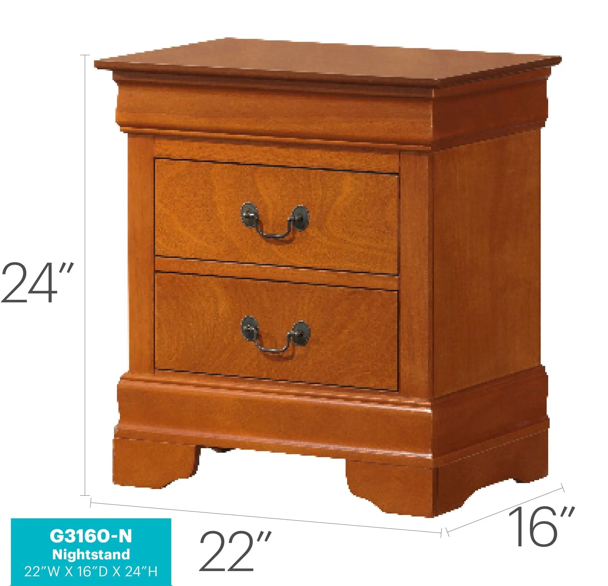 Louis Phillipe - Nightstand - Wood by Unique Piece Furniture