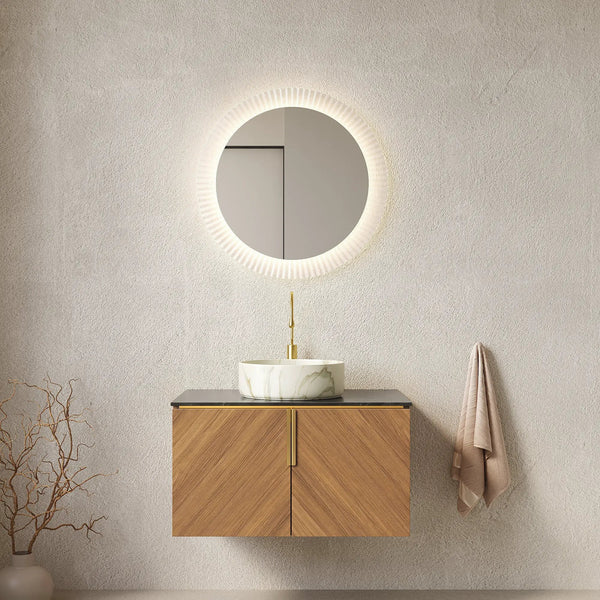 ARAI 30" Bathroom Vanity & Sink, Floating Plywood Storage Cabinet with 2 Doors