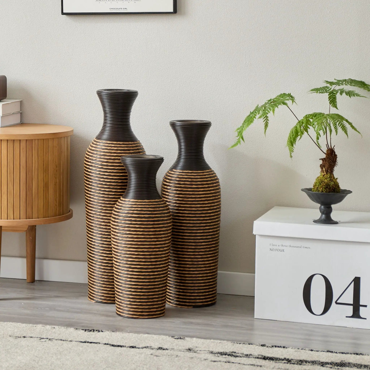 Classic And Neat Floor Vase, High Independent Flower Stand (Set of 3) by HouseOfZazla