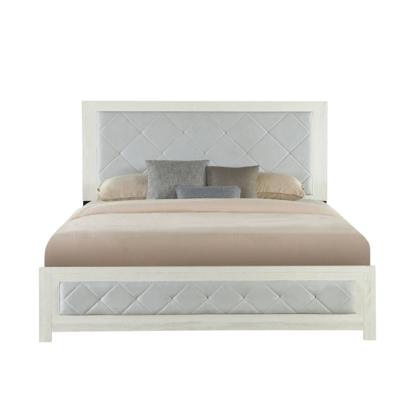Jehoram - Lozenge Upholstered Design Bed by HouseOfZazla