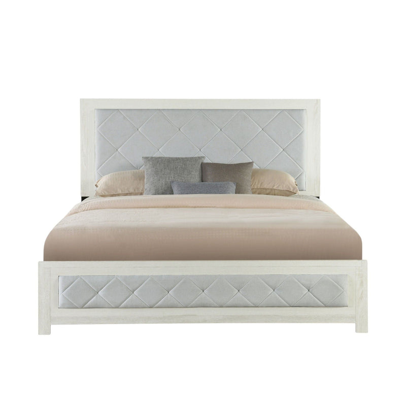 Jehoram - Lozenge Upholstered Design Bed by HouseOfZazla