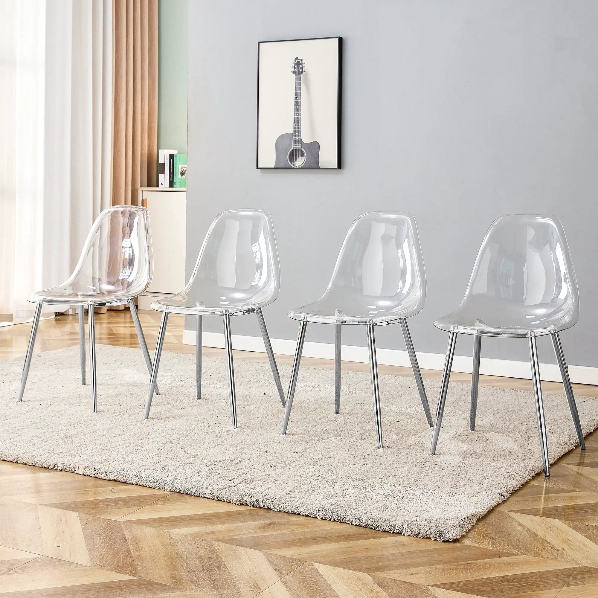 Modern Minimalist Transparent Dining Chair - 6-Piece Set by HouseOfZazla