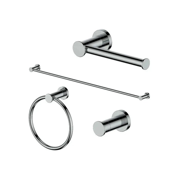 ZLINE Emerald Bay Bathroom Accessories Package with Towel Rail, Hook, Ring and Toilet Paper Holder, 4BP-EMBYACC-CH