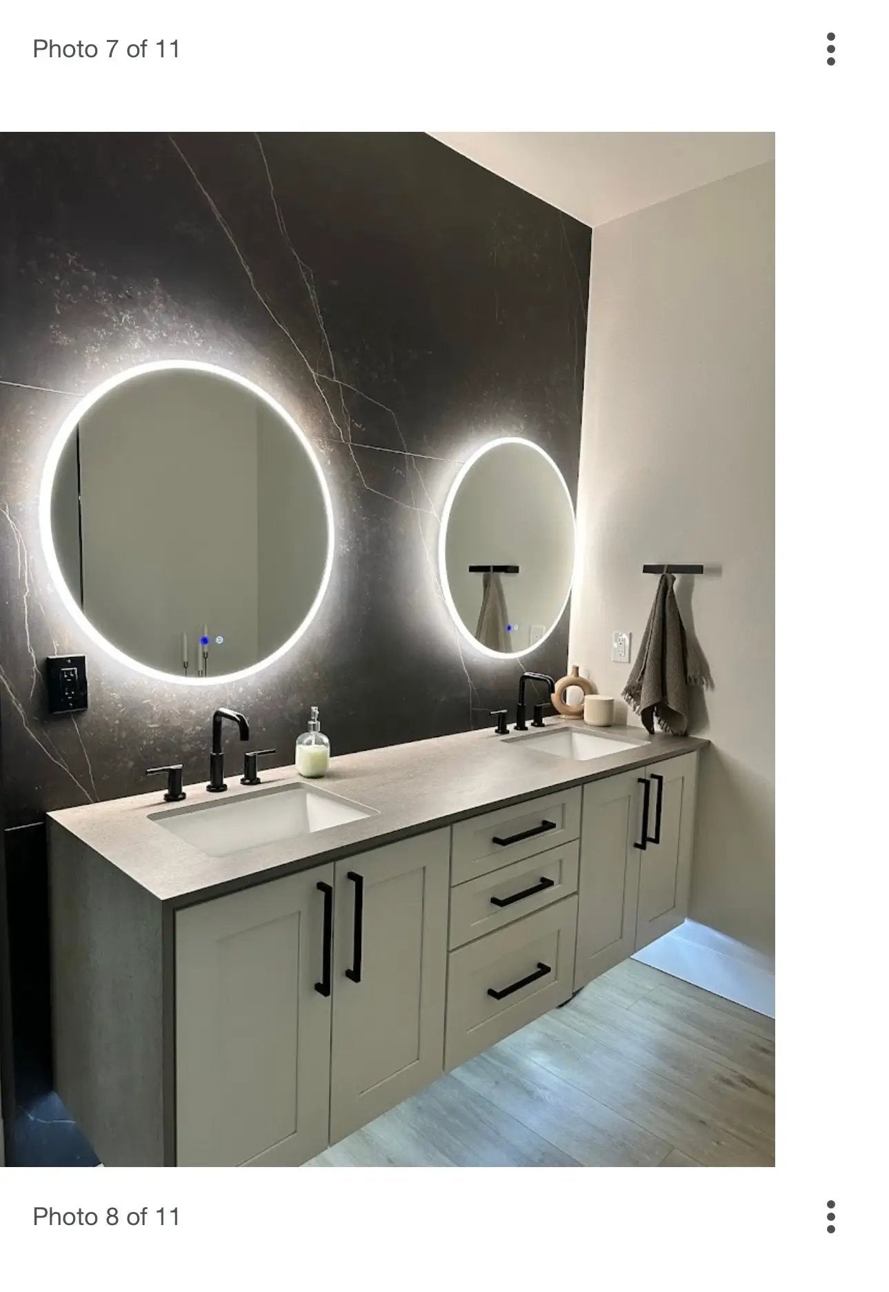 Zeek 30" BackLit LED Round Bathroom Wall Mirror MARD30 by ZEEK