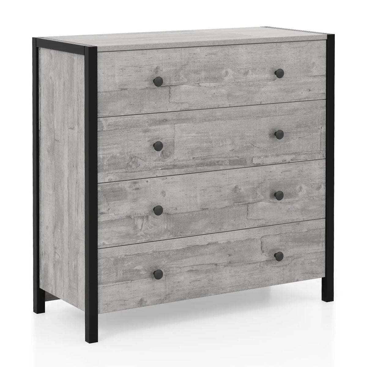 4-Drawer Dresser Modern Wooden Chest of Drawers for Bedroom Living Room by DirectDeals