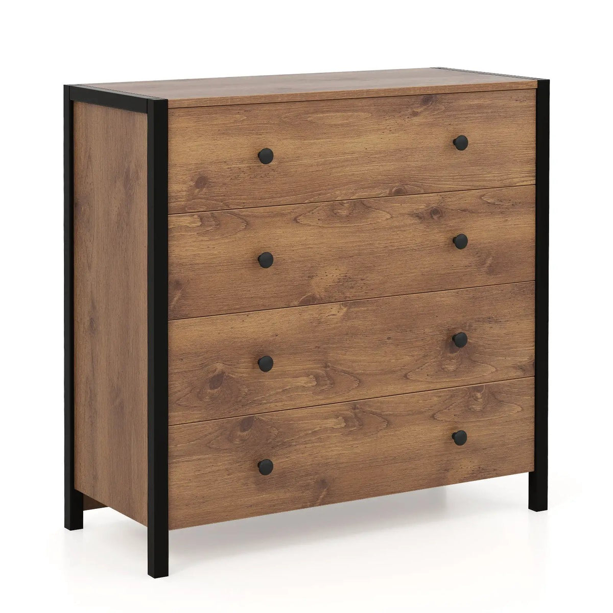 4-Drawer Dresser Modern Wooden Chest of Drawers for Bedroom Living Room by DirectDeals
