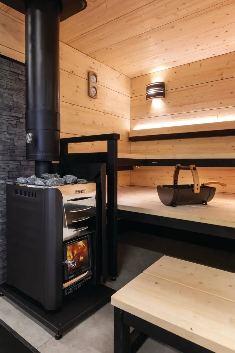 Harvia Steel Chimney WHP1500M Black - Finnish Sauna Builders by Finnish Sauna Builders