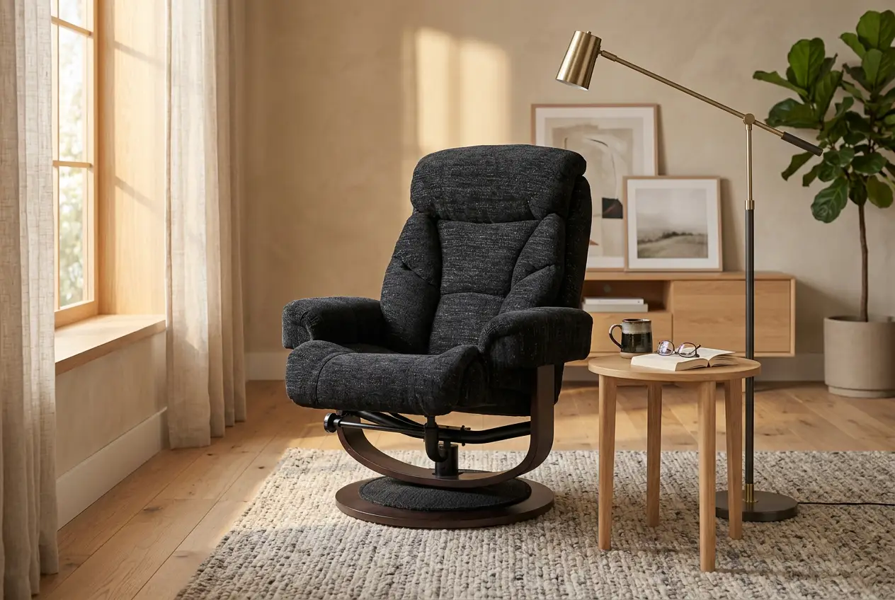 Oslo Euro Recliner w/ Ottoman by Ornate Furniture