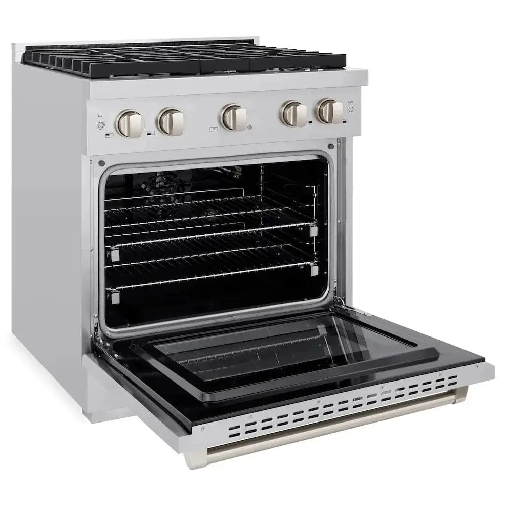 ZLINE 30"Paramount Dual Fuel Range Stainless Steel, SDR30 by Farmhouse Kitchen and Bath