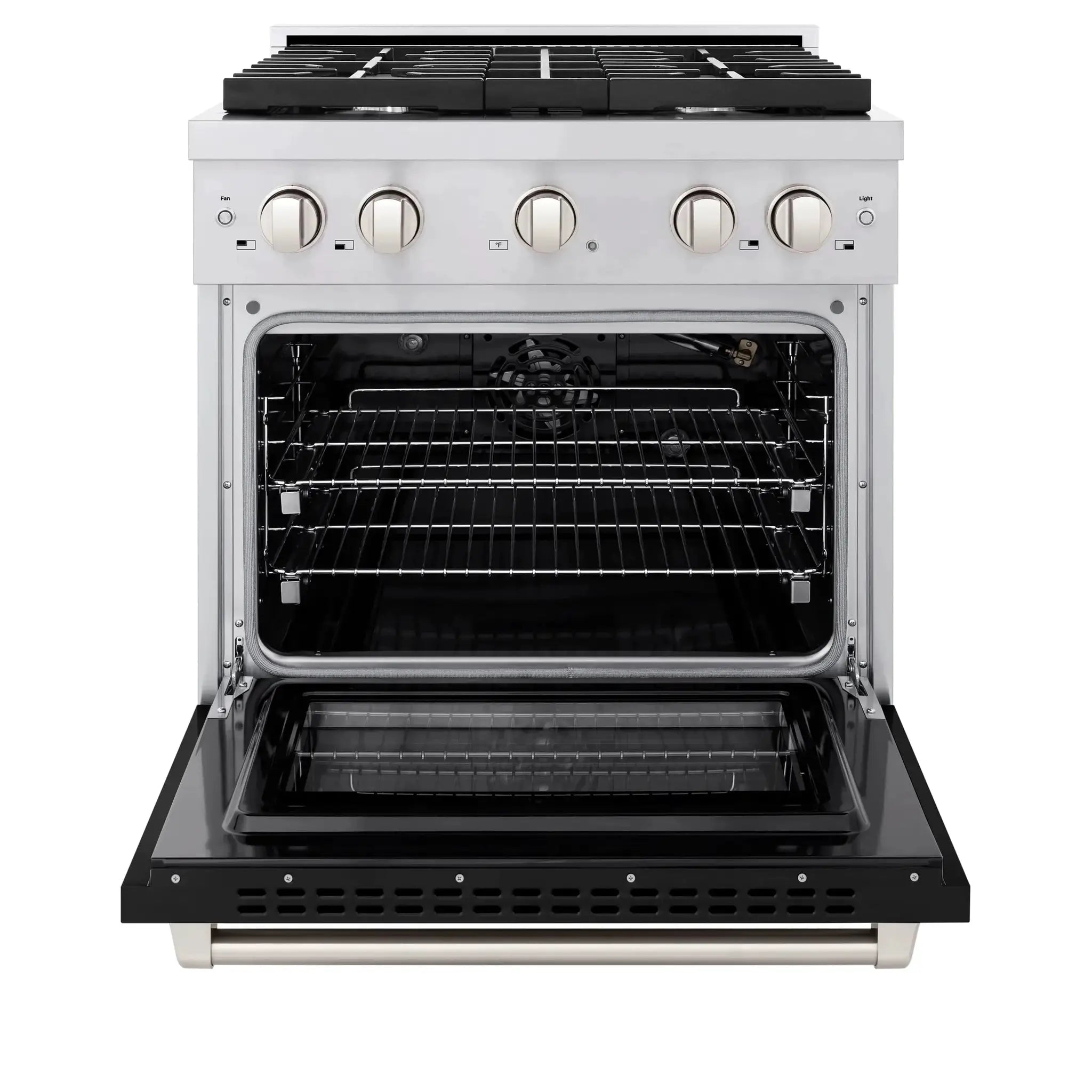 ZLINE 30" Gas Range, Convection Gas Oven, Stainless Steel,Matte Black SGR-BLM-30 by Farmhouse Kitchen and Bath