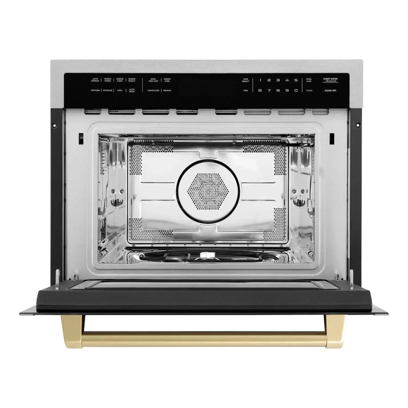 ZLINE 24” Convection Microwave, Stainless Steel, Bronze MWOZ-24-SS-CB by Farmhouse Kitchen and Bath