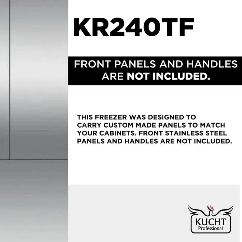 Kucht 24" Built-In Panel Ready Freezer Column KR240TF by Farmhouse Kitchen and Bath
