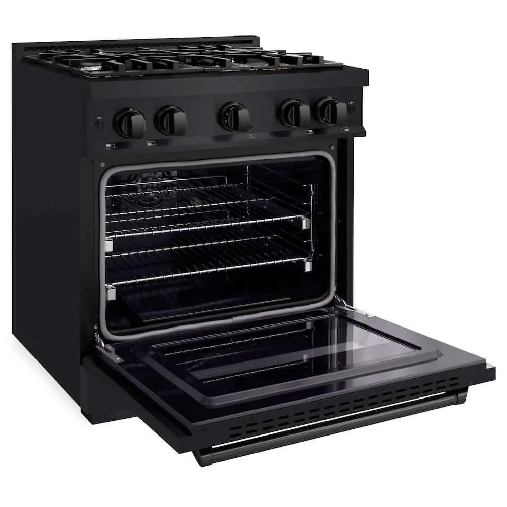 ZLINE 30"Classic Gas Range, Convection Gas Oven, Black Stainless Steel, CGRB-30 by Farmhouse Kitchen and Bath