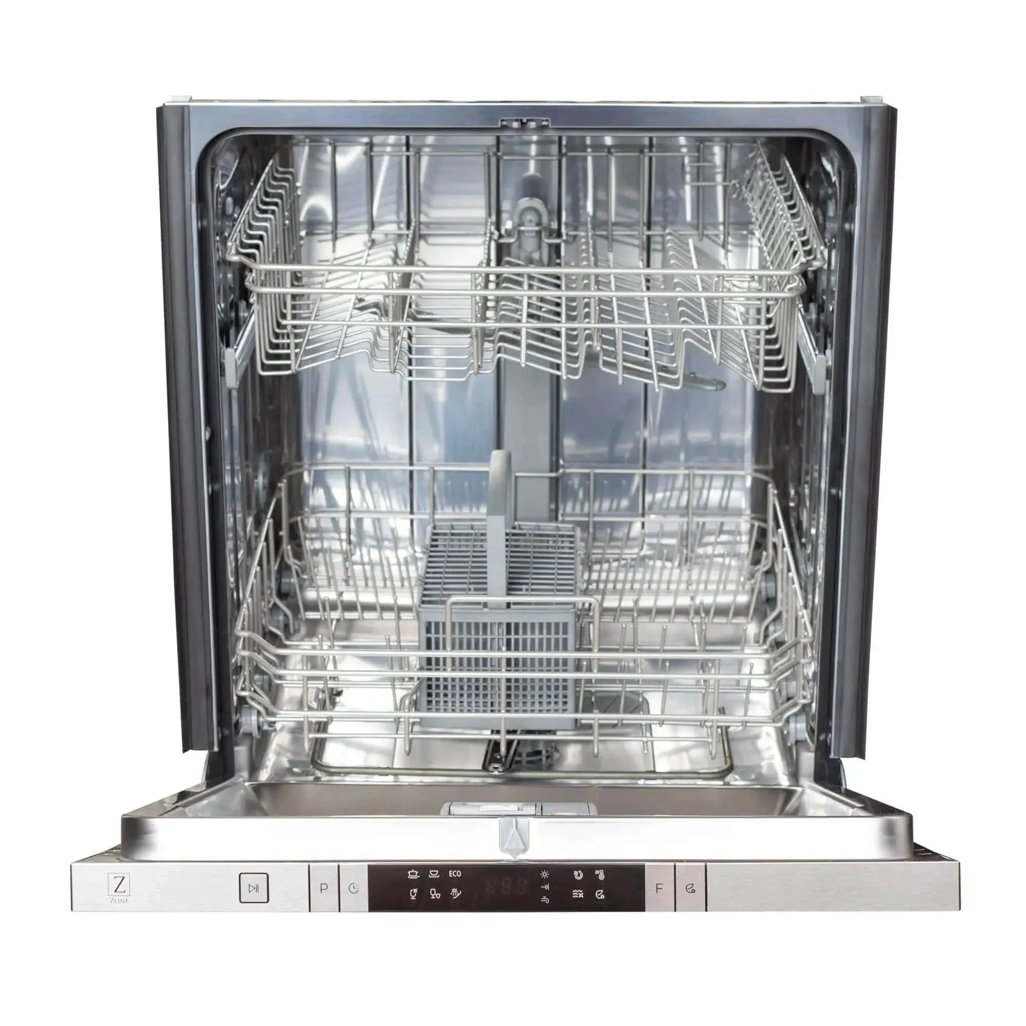 ZLINE 24" Dishwasher In Black Stainless Steel, Stainless Tub, Modern Style Handle DW-BS-H-24 by Farmhouse Kitchen and Bath