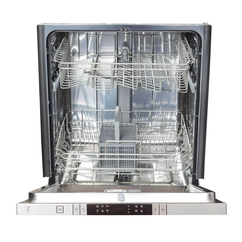 ZLINE 24" Dishwasher In Black Stainless Steel, Stainless Tub, Modern Style Handle DW-BS-H-24 by Farmhouse Kitchen and Bath