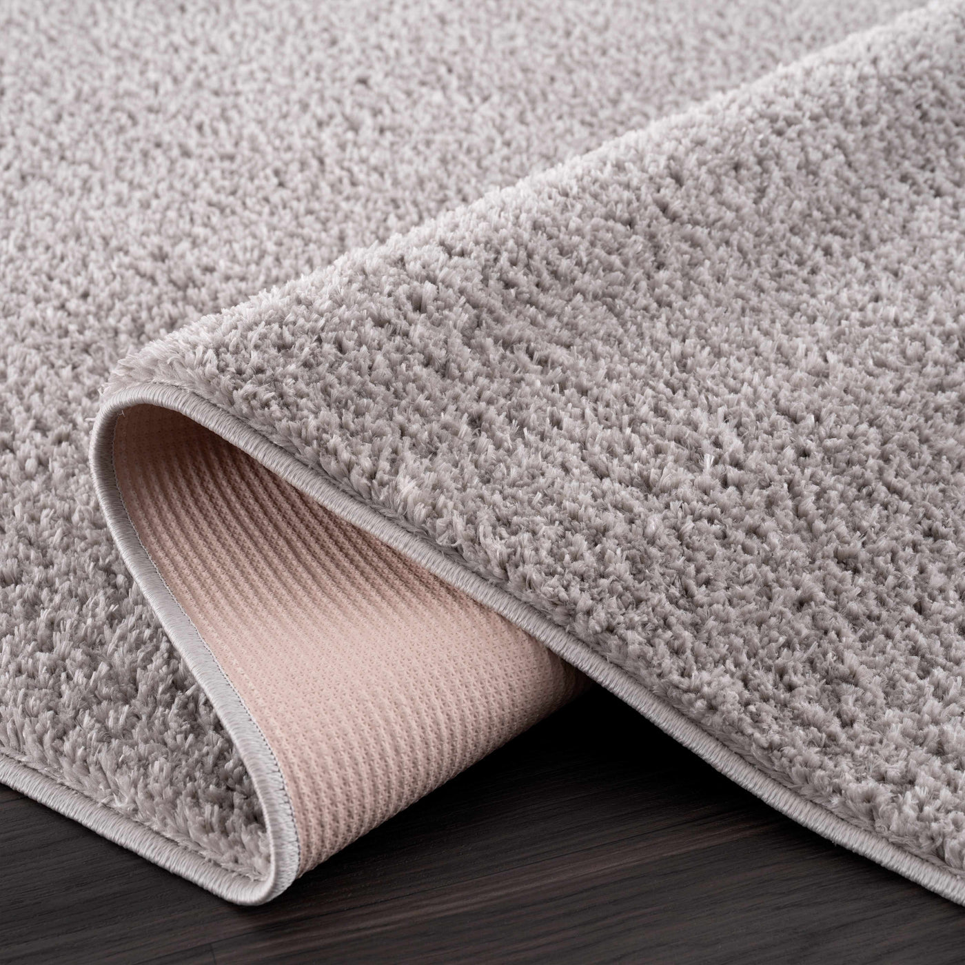 Judy Solid Gray Washable Shag Rug - Clearance by Boutique Rugs