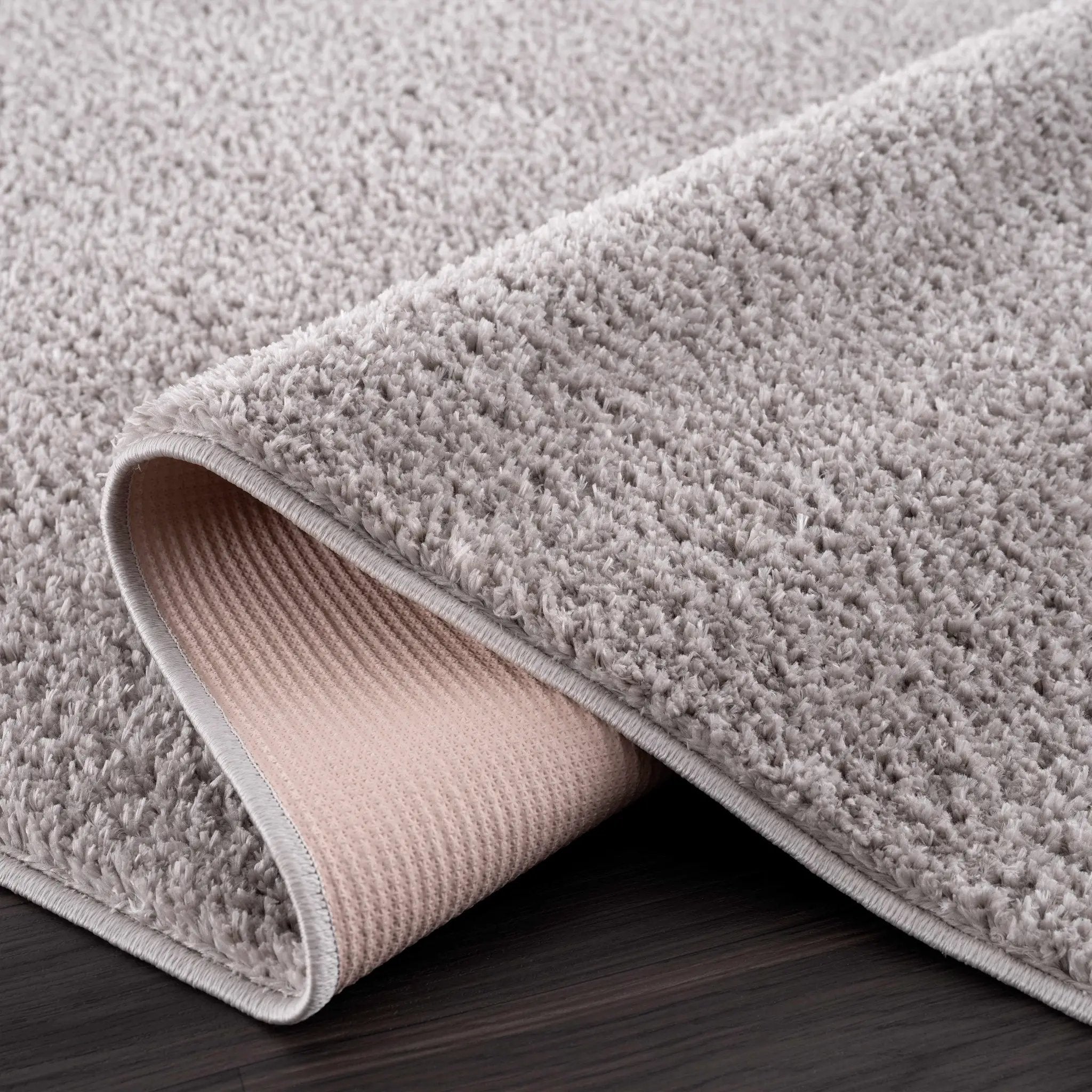 Judy Solid Gray Washable Shag Rug - Clearance by Boutique Rugs