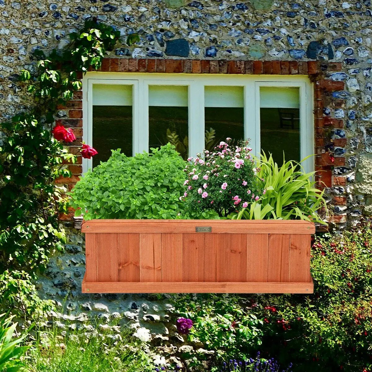 Wooden Decorative Planter Box for Garden Yard and Window by DirectDeals