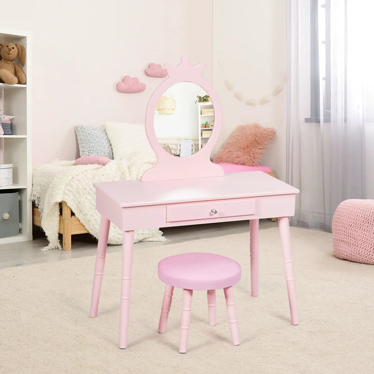 Kids Vanity Makeup Table by DirectDeals