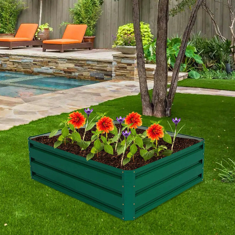 Raised Garden Bed 40x32 Inch Steel Planter Box by DirectDeals