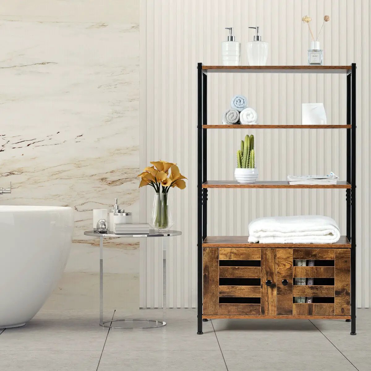Industrial Storage Shelf with 2 Shutter Doors by DirectDeals