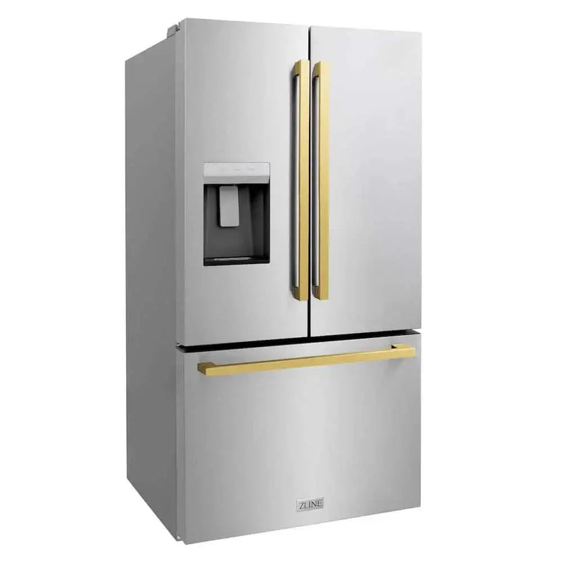 ZLINE 36" Refrigerator, Water, Ice Dispenser, Fingerprint Resistant, RSMZ-W-36-FG by Farmhouse Kitchen and Bath