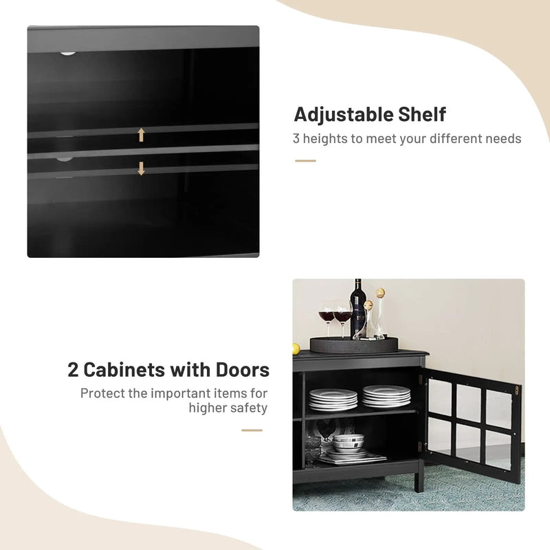 50 Inch Modern Wood Large TV Stand Entertainment Center for TV by DirectDeals