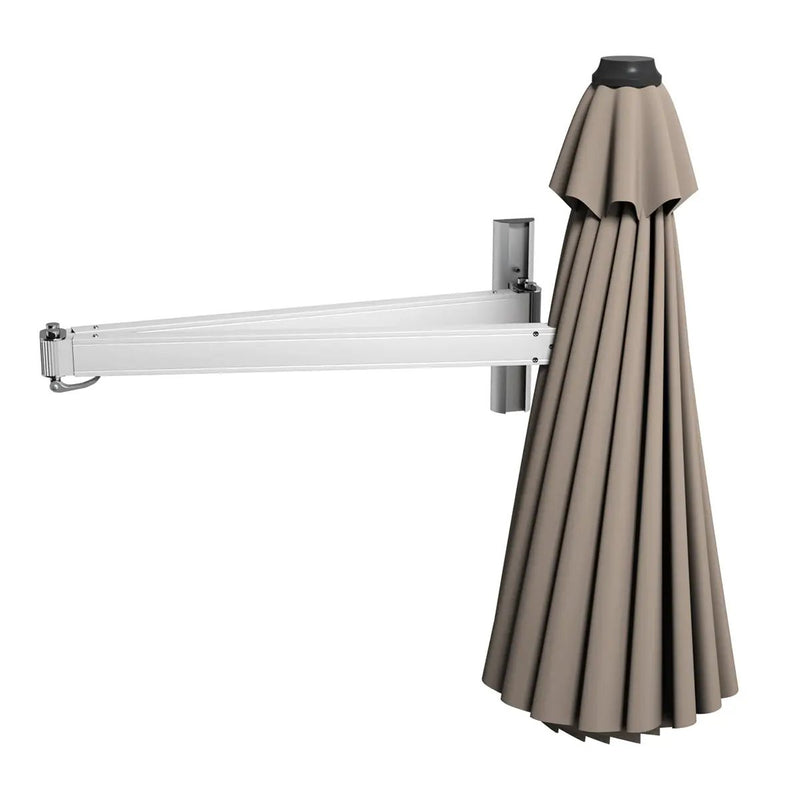 8ft Wall-Mounted Telescopic Folding Tilt Sun Shade Umbrella by DirectDeals