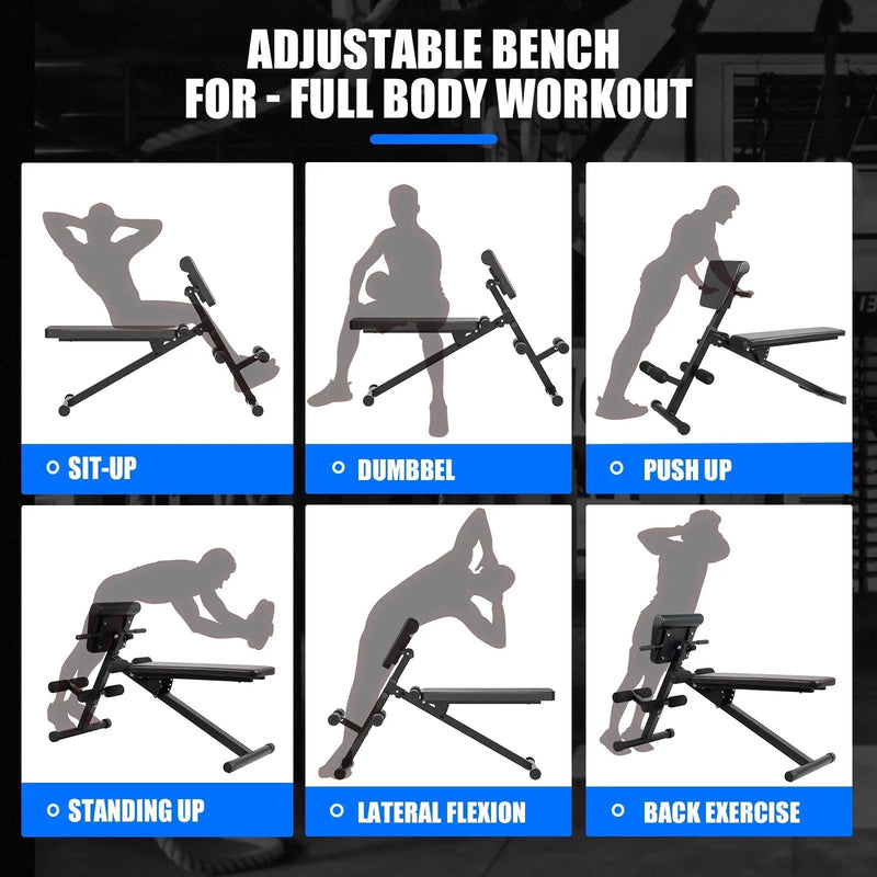 Multi-Functional Adjustable Full Body Exercise Weight Bench by DirectDeals