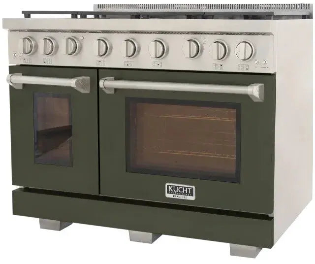 Kucht 48" Freestanding Professional Gas Range Liquid Propane KFX4800X/LP-G by Farmhouse Kitchen and Bath