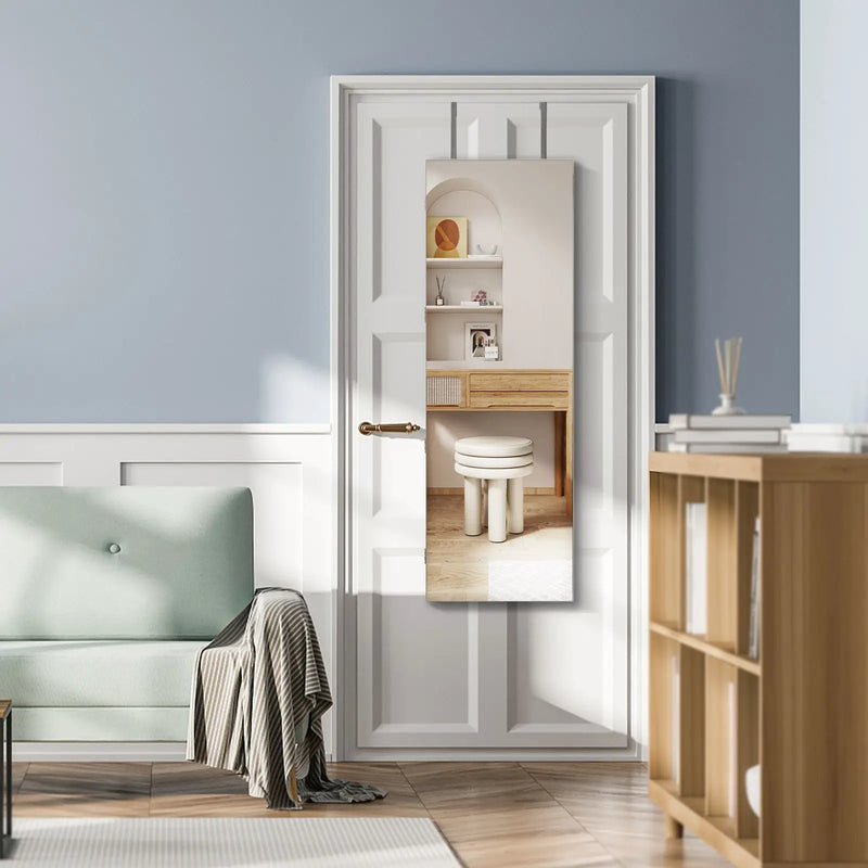 Wall Mounted Jewelry Cabinet with 3-Color Lights by DirectDeals