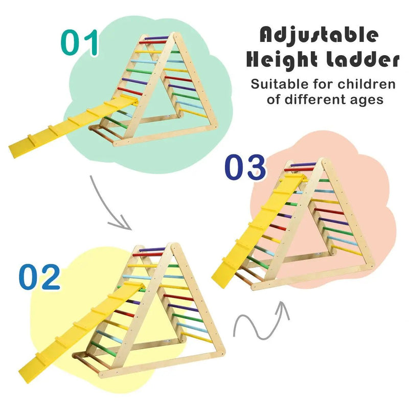 Foldable Wooden Climbing Triangle Indoor by DirectDeals