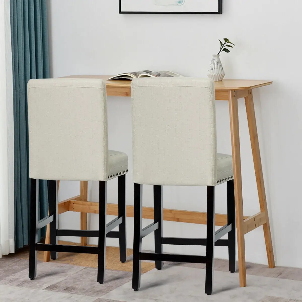 25 Inch Kitchen Chairs w/ Rubber Wood Legs by DirectDeals