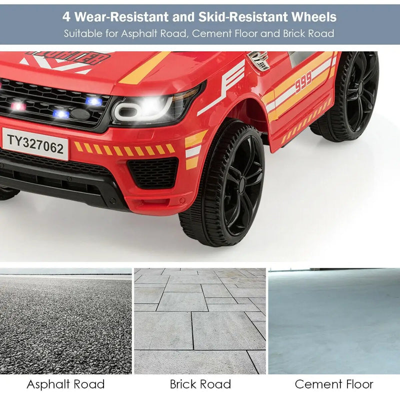 12V Kids Electric Ride On Car with Remote Control-Red by DirectDeals