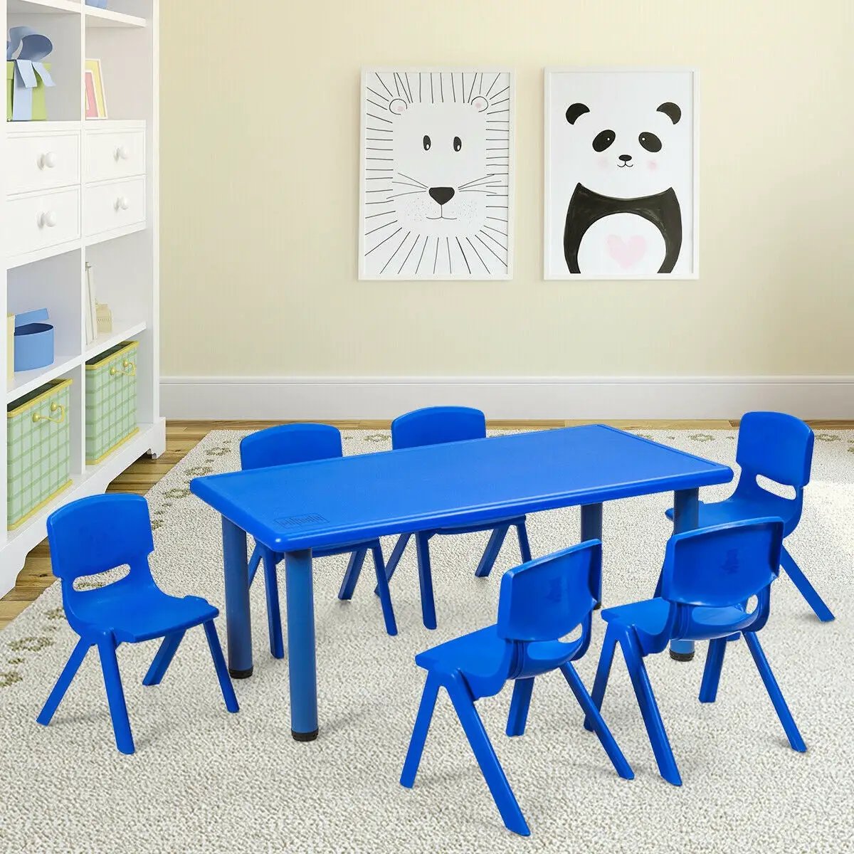 6-pack Kids Plastic Stackable Classroom Chairs by DirectDeals