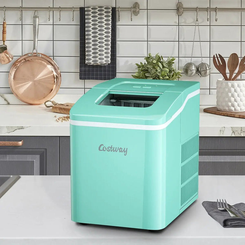 Portable Countertop Ice Maker Machine with Scoop-Green by DirectDeals