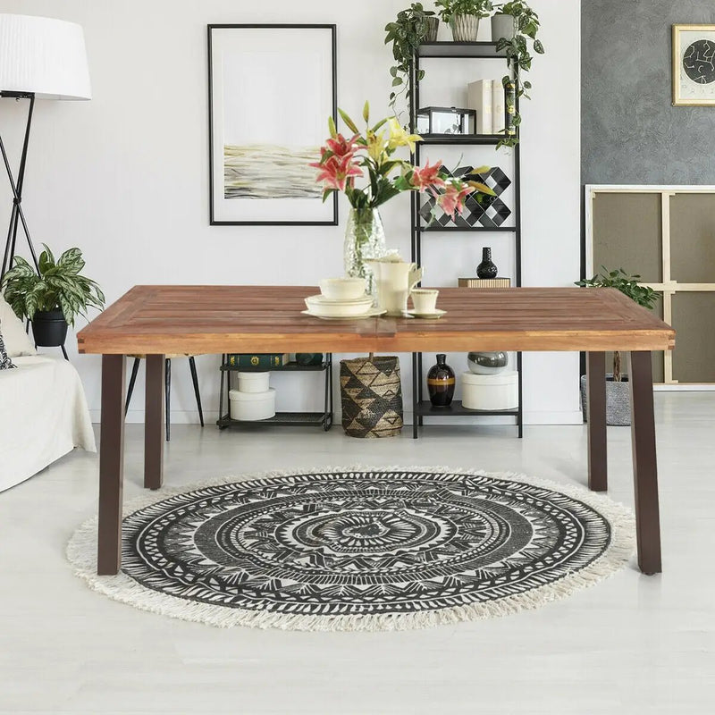 Rectangular Acacia Wood Rustic Dining Furniture Table by DirectDeals