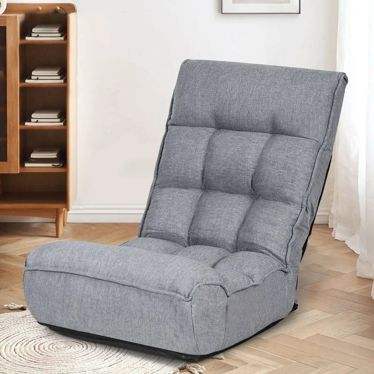 4-Position Adjustable Floor Chair Folding Lazy Sofa by DirectDeals