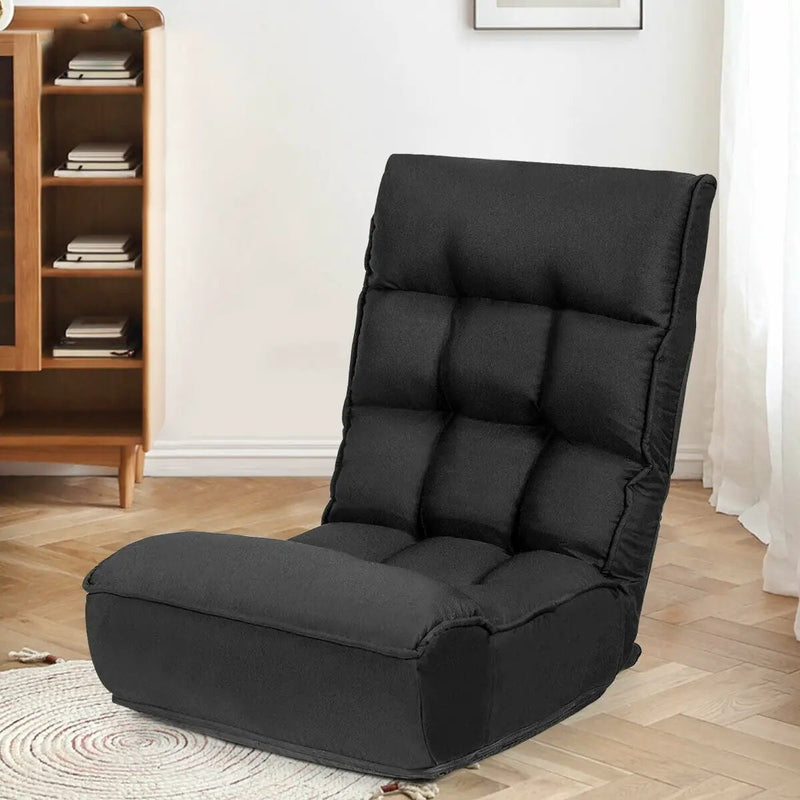 4-Position Adjustable Floor Chair Folding Lazy Sofa by DirectDeals