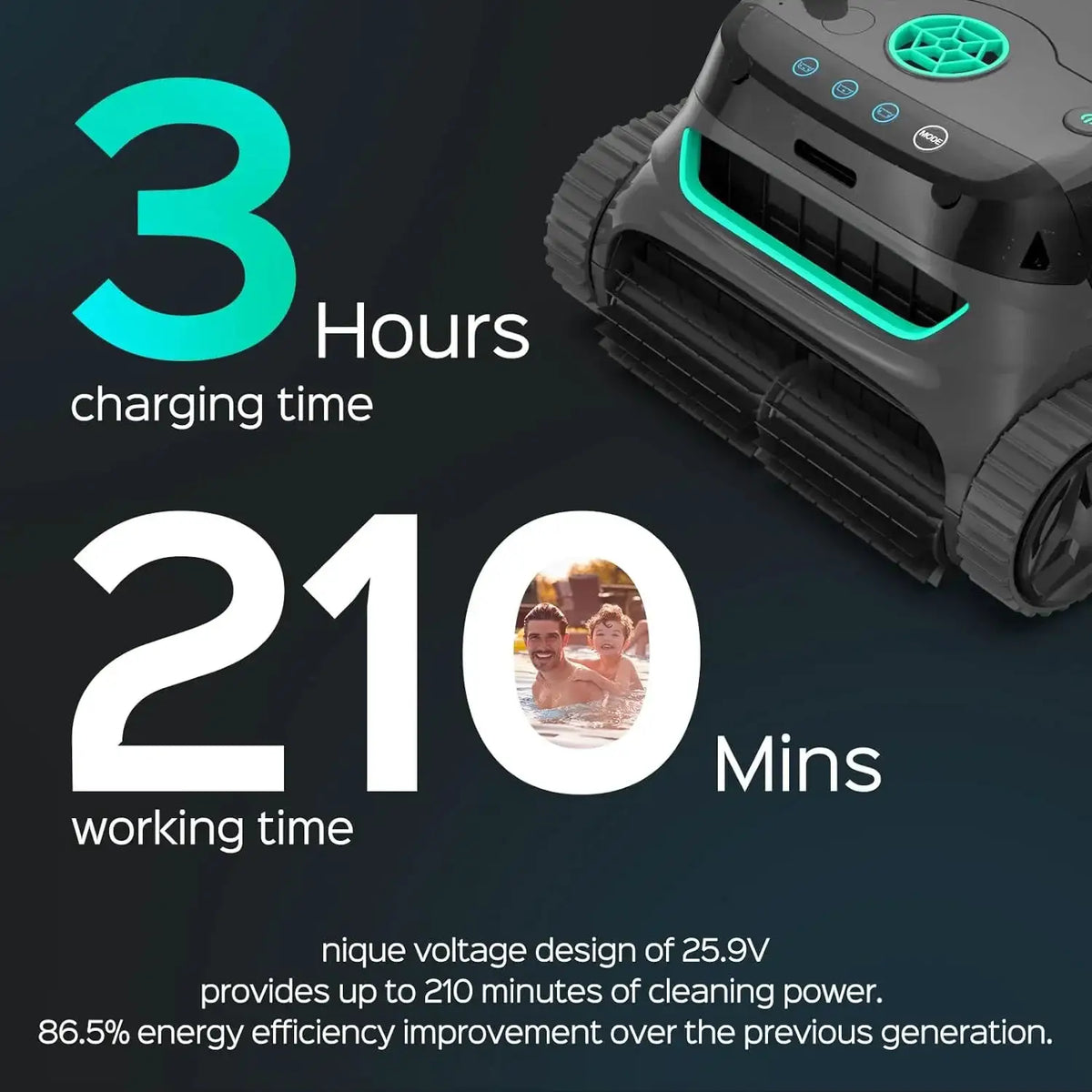 WYBOT S2 High-end Cordless Robotic Pool Cleaner by WYBOT