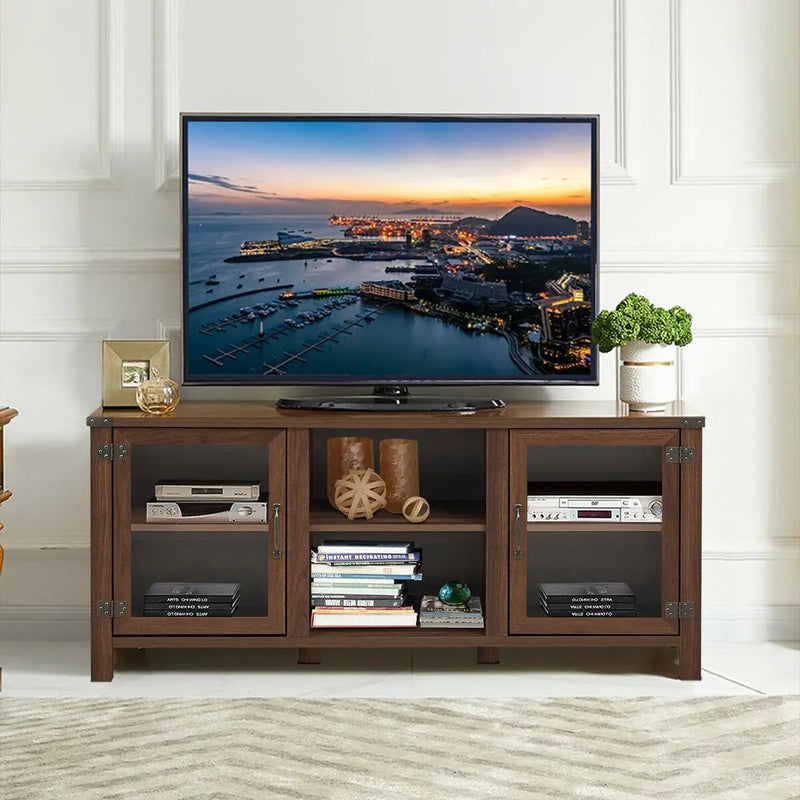TV Stand Entertainment Center for TVs up to 65 Inch with Storage Cabinets by DirectDeals